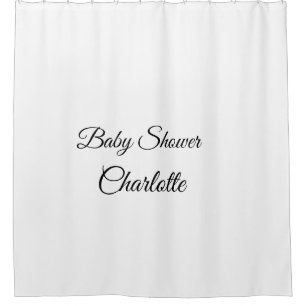SIMPLE MINIMAL.CUTIE ADD NAME BABY baby shower Thr Curtain