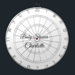 SIMPLE MINIMAL.CUTIE ADD NAME BABY baby shower Thr Dartboard<br><div class="desc">Design</div>