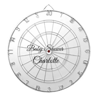 SIMPLE MINIMAL.CUTIE ADD NAME BABY baby shower Thr Dartboard