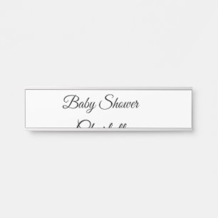 SIMPLE MINIMAL.CUTIE ADD NAME BABY baby shower Thr Door Sign