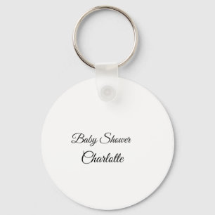 SIMPLE MINIMAL.CUTIE ADD NAME BABY baby shower Thr Key Ring