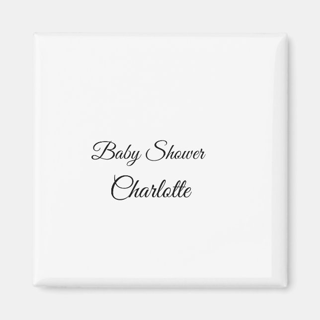 SIMPLE MINIMAL.CUTIE ADD NAME BABY baby shower Thr Magnet (Front)