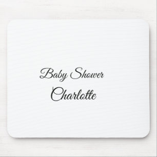 SIMPLE MINIMAL.CUTIE ADD NAME BABY baby shower Thr Mouse Mat