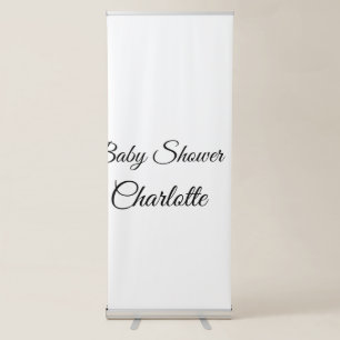 SIMPLE MINIMAL.CUTIE ADD NAME BABY baby shower Thr Retractable Banner