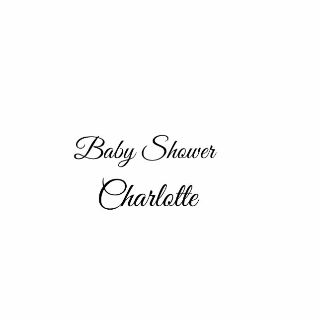 SIMPLE MINIMAL.CUTIE ADD NAME BABY baby shower Thr Standing Photo Sculpture (Front)