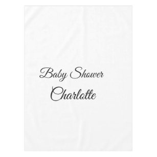 SIMPLE MINIMAL.CUTIE ADD NAME BABY baby shower Thr Tablecloth