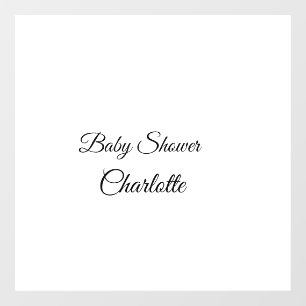 SIMPLE MINIMAL.CUTIE ADD NAME BABY baby shower Thr Window Cling