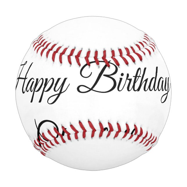 SIMPLE MINIMAL.CUTIE ADD NAME BABY happy birthday  Baseball (Front)