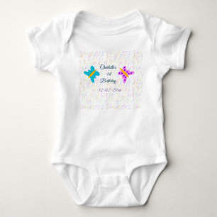 SIMPLE MINIMAL.CUTIE ADD NAME BABY happy birthday Bodysuit