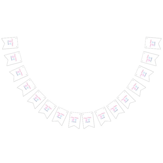 SIMPLE MINIMAL.CUTIE ADD NAME BABY happy birthday  Bunting (All)