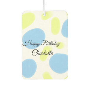 SIMPLE MINIMAL.CUTIE ADD NAME BABY happy birthday Car Air Freshener