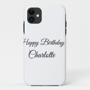 SIMPLE MINIMAL.CUTIE ADD NAME BABY happy birthday iPhone 11 Case