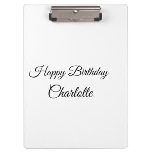 SIMPLE MINIMAL.CUTIE ADD NAME BABY happy birthday  Clipboard
