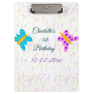 SIMPLE MINIMAL.CUTIE ADD NAME BABY happy birthday Clipboard