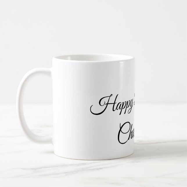 SIMPLE MINIMAL.CUTIE ADD NAME BABY happy birthday  Coffee Mug (Left)