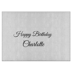 SIMPLE MINIMAL.CUTIE ADD NAME BABY happy birthday Cutting Board