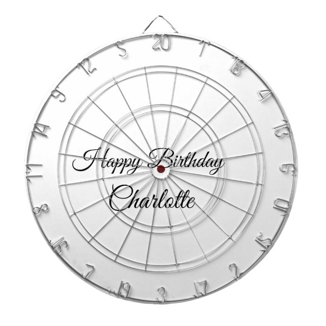 SIMPLE MINIMAL.CUTIE ADD NAME BABY happy birthday  Dartboard (Front)