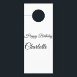 SIMPLE MINIMAL.CUTIE ADD NAME BABY happy birthday  Door Hanger<br><div class="desc">Design</div>