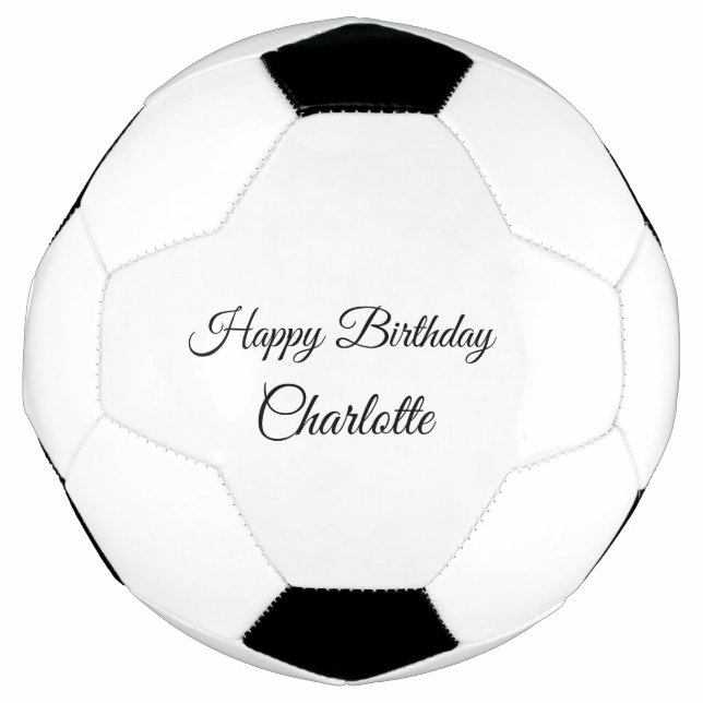 SIMPLE MINIMAL.CUTIE ADD NAME BABY happy birthday  Football (Front)