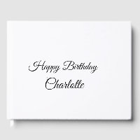SIMPLE MINIMAL.CUTIE ADD NAME BABY happy birthday 