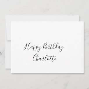 SIMPLE MINIMAL.CUTIE ADD NAME BABY happy birthday Invitation