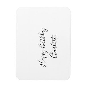 SIMPLE MINIMAL.CUTIE ADD NAME BABY happy birthday Magnet
