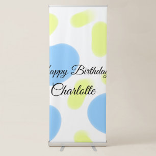 SIMPLE MINIMAL.CUTIE ADD NAME BABY happy birthday  Retractable Banner
