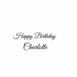 SIMPLE MINIMAL.CUTIE ADD NAME BABY happy birthday  Standing Photo Sculpture<br><div class="desc">Design</div>