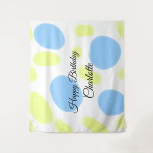 SIMPLE MINIMAL.CUTIE ADD NAME BABY happy birthday Tapestry