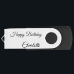 SIMPLE MINIMAL.CUTIE ADD NAME BABY happy birthday  USB Flash Drive<br><div class="desc">Design</div>