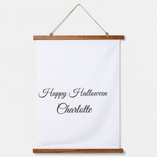 SIMPLE MINIMAL.CUTIE ADD NAME BABY happy Halloween Hanging Tapestry