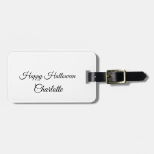 SIMPLE MINIMAL.CUTIE ADD NAME BABY happy Halloween Luggage Tag