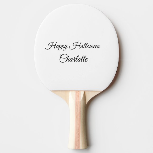 SIMPLE MINIMAL.CUTIE ADD NAME BABY happy Halloween Ping Pong Paddle (Front)