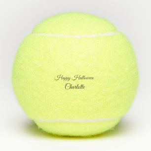 SIMPLE MINIMAL.CUTIE ADD NAME BABY happy Halloween Tennis Balls