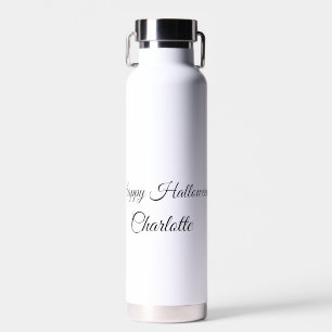 SIMPLE MINIMAL.CUTIE ADD NAME BABY happy Halloween Water Bottle