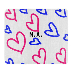 SIMPLE MINIMAL.CUTIE ADD NAME BABY heart add lette Cutting Board
