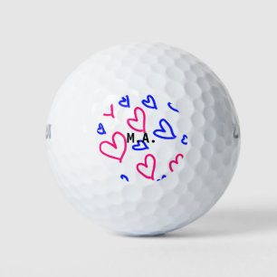 SIMPLE MINIMAL.CUTIE ADD NAME BABY heart add lette Golf Balls