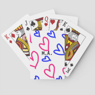SIMPLE MINIMAL.CUTIE ADD NAME BABY heart add lette Playing Cards