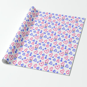 SIMPLE MINIMAL.CUTIE ADD NAME BABY heart add lette Wrapping Paper