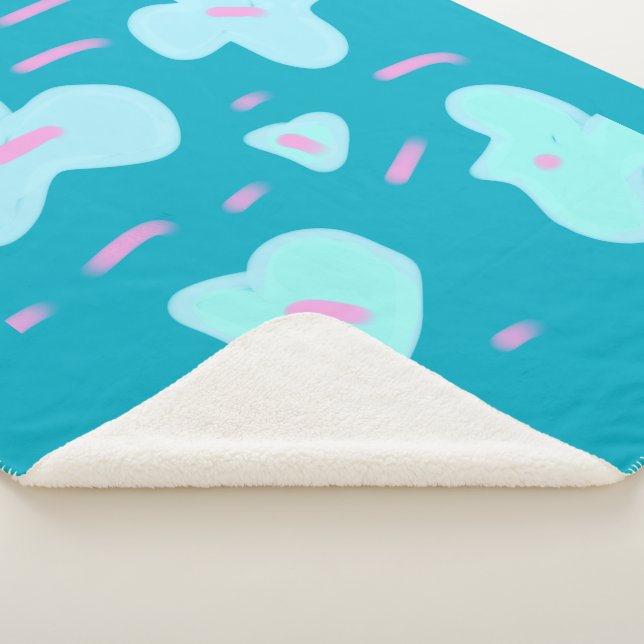 simple minimal design your logo fleece blanket (3/4)