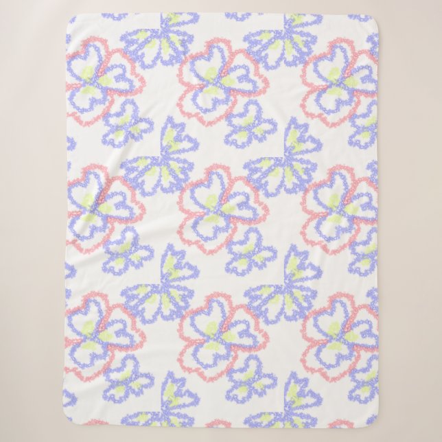 simple minimal design your logo fleece blanket (Front)