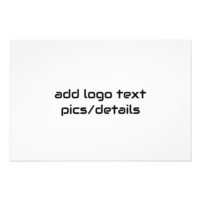 simple minimal elegant add your logo text Poster (Front)