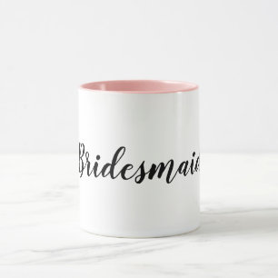 Simple minimal elegant bridesmaid wedding favours  mug