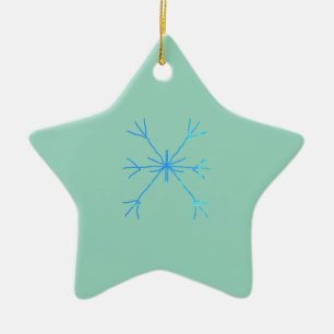 Simple minimal elegant custom circle photo collage ceramic tree decoration
