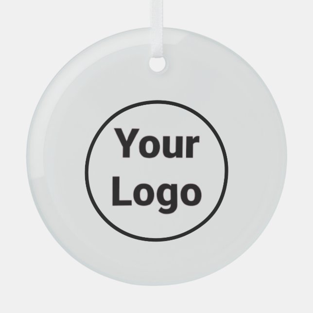 Simple minimal elegant custom circle photo collage glass tree decoration (Front)