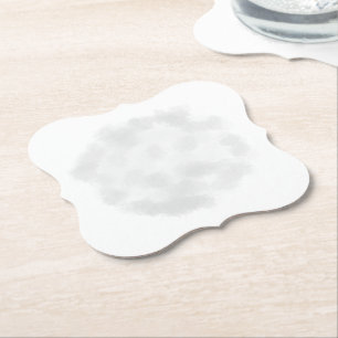 Simple minimal elegant custom circle photo collage paper coaster
