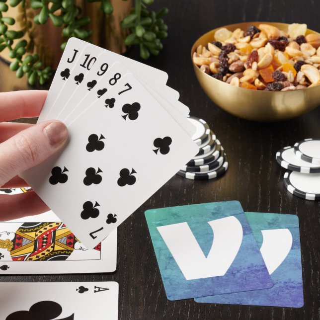 Simple minimal elegant custom circle photo collage playing cards (In Situ)