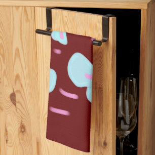 Simple minimal elegant custom circle photo collage tea towel