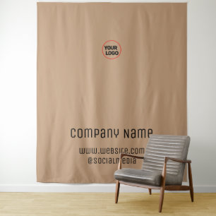 Simple minimal elegant custom company name text tapestry