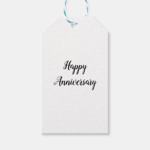 Simple minimal elegant custom  happy anniversary gift tags